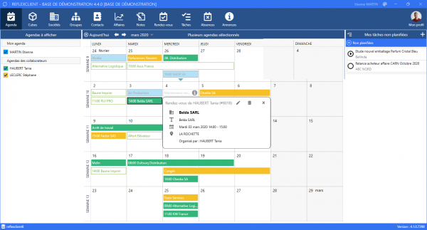 ReflexClient CRM - Agenda